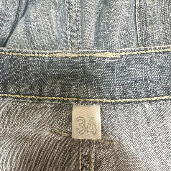 LEVI's Silvertab Mens Lightweight Denim Cargo Shorts Size 34 90s Y2K Skater - Picture 7 of 8